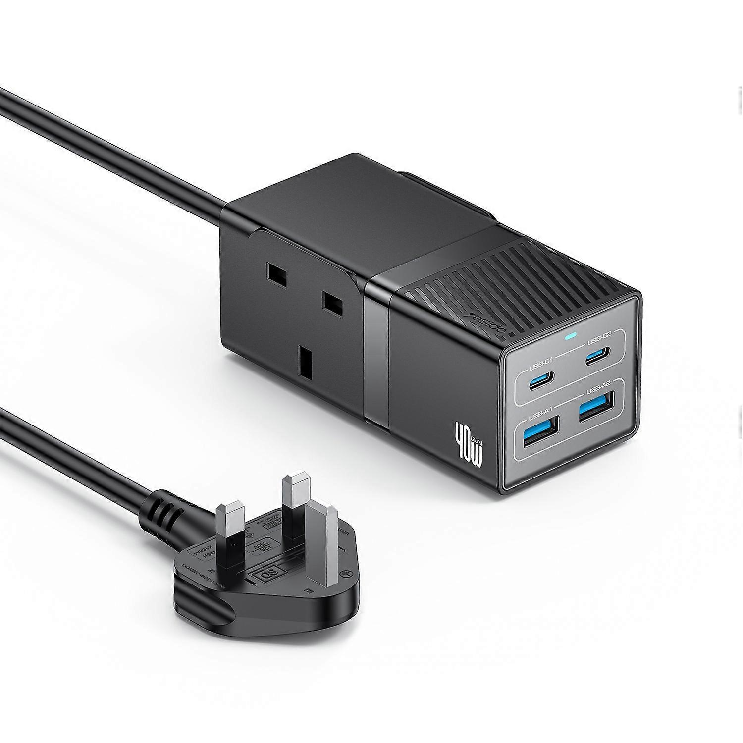 YESIDO MC37 40W Multi Appareil Multi Appareil Compatible USB-C USB-A Station de charge intelligente