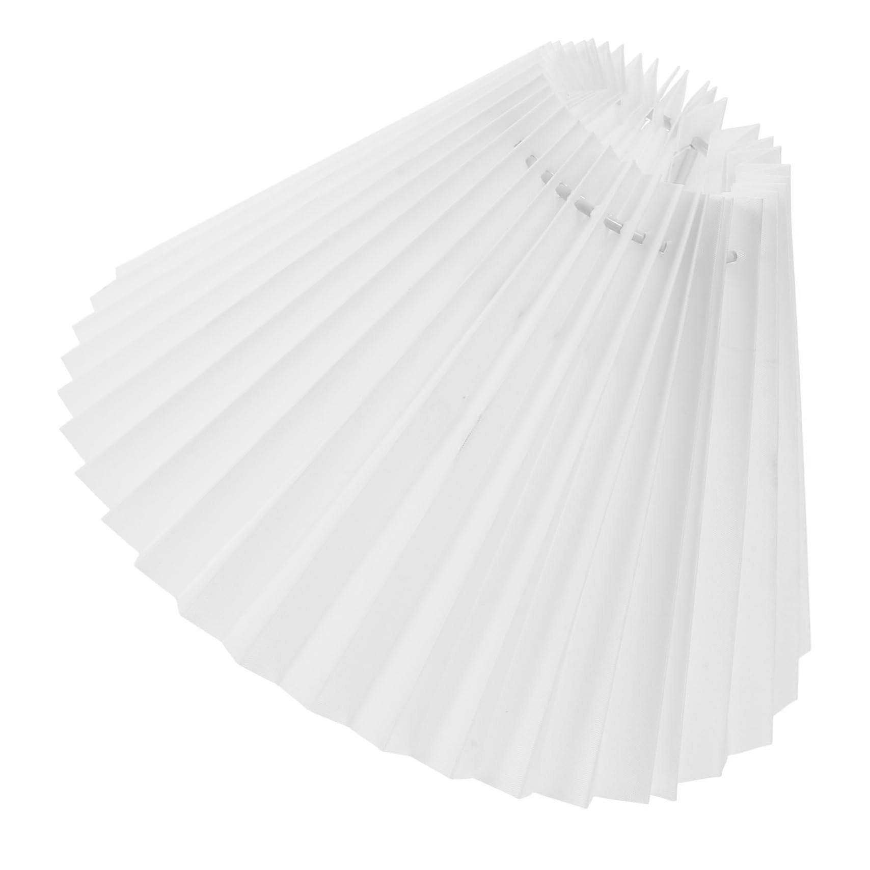 Decorative Pleated Fabric Lampshade for Home Table Lamps E27/E14 Compatible Bedroom Lamp Beige Retro Style