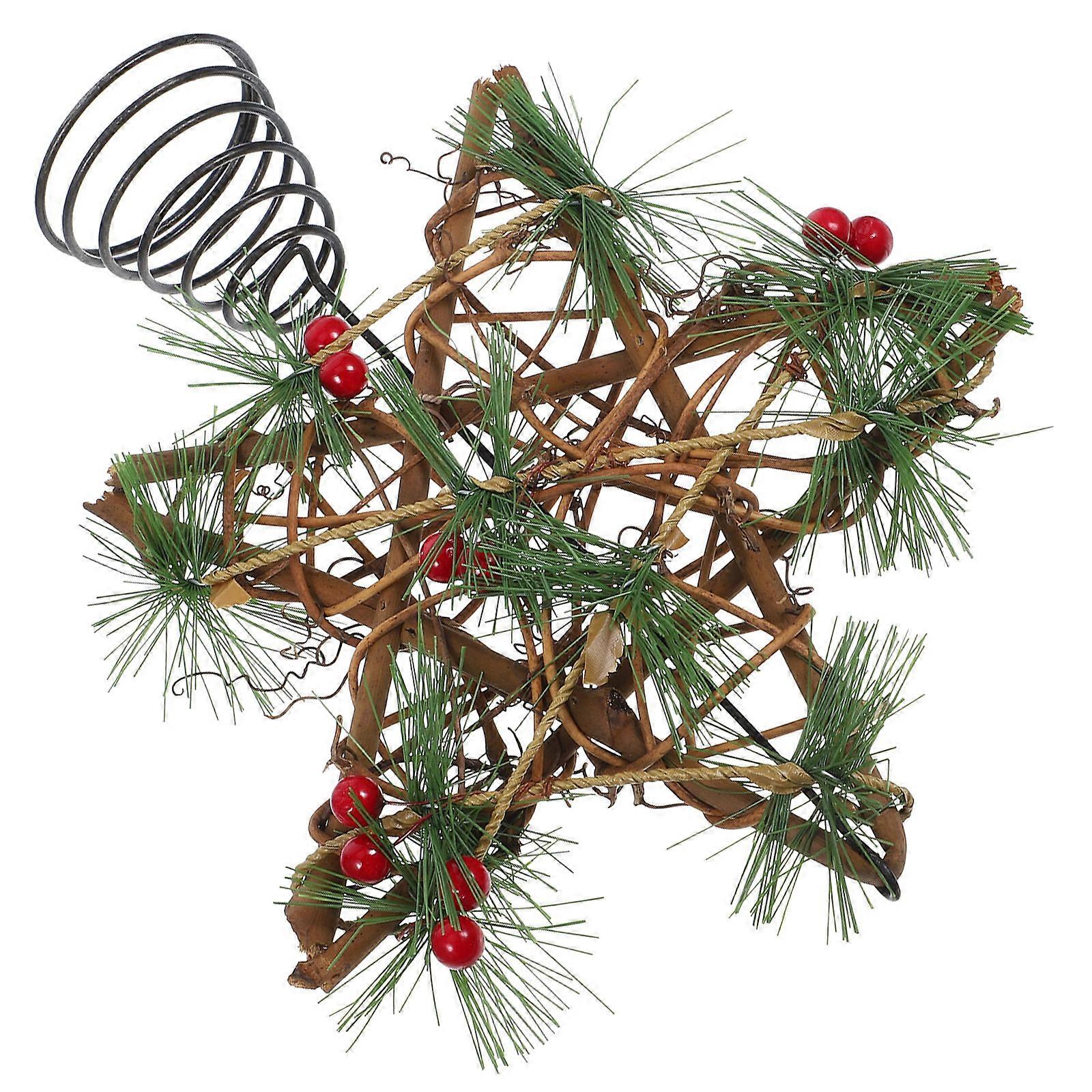 Star Topper For Artificial Tree Christmas Tree Topper Decoration Festive Atmosphere Five-Pointed 1Pcs