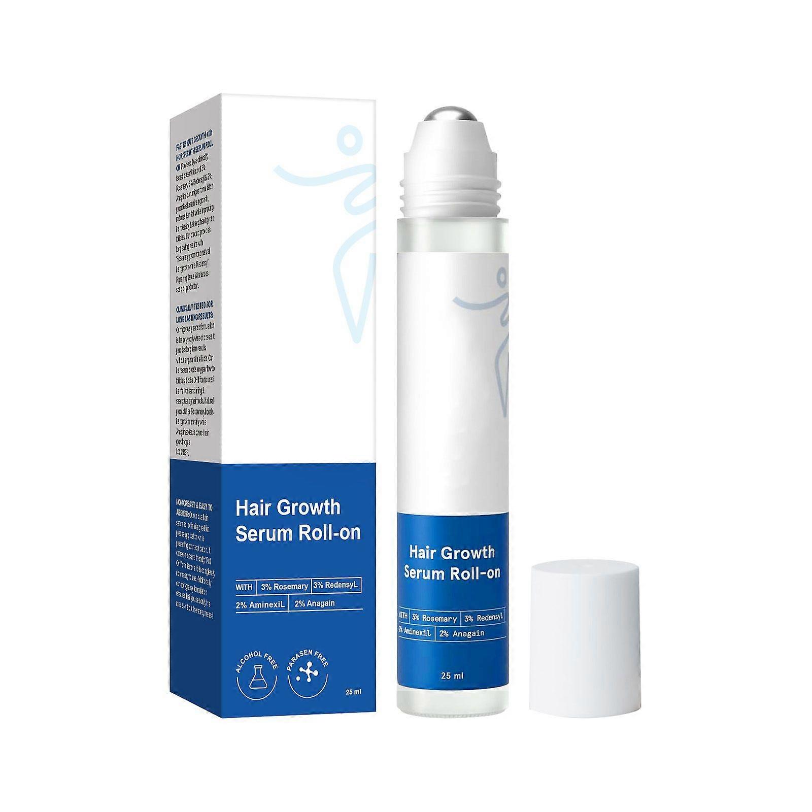 unbrand Rosemary Hair Growth Serum Roll On 25ml 3% Rosemary 3% Redensyl & 2% Anagain | DHT-Blocking