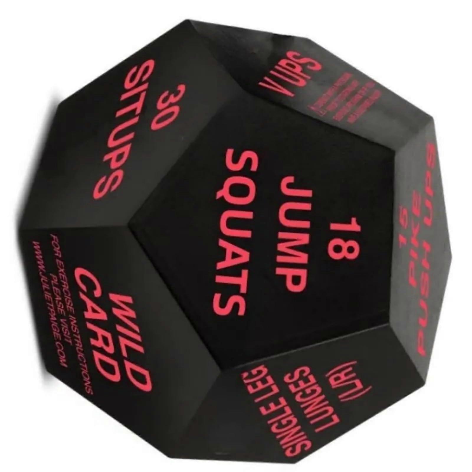 Exercise Dice Workout Dice With 12 Unique Training Options 12Sided Fitness Game Dice For Fun And Engaging Workout Red
