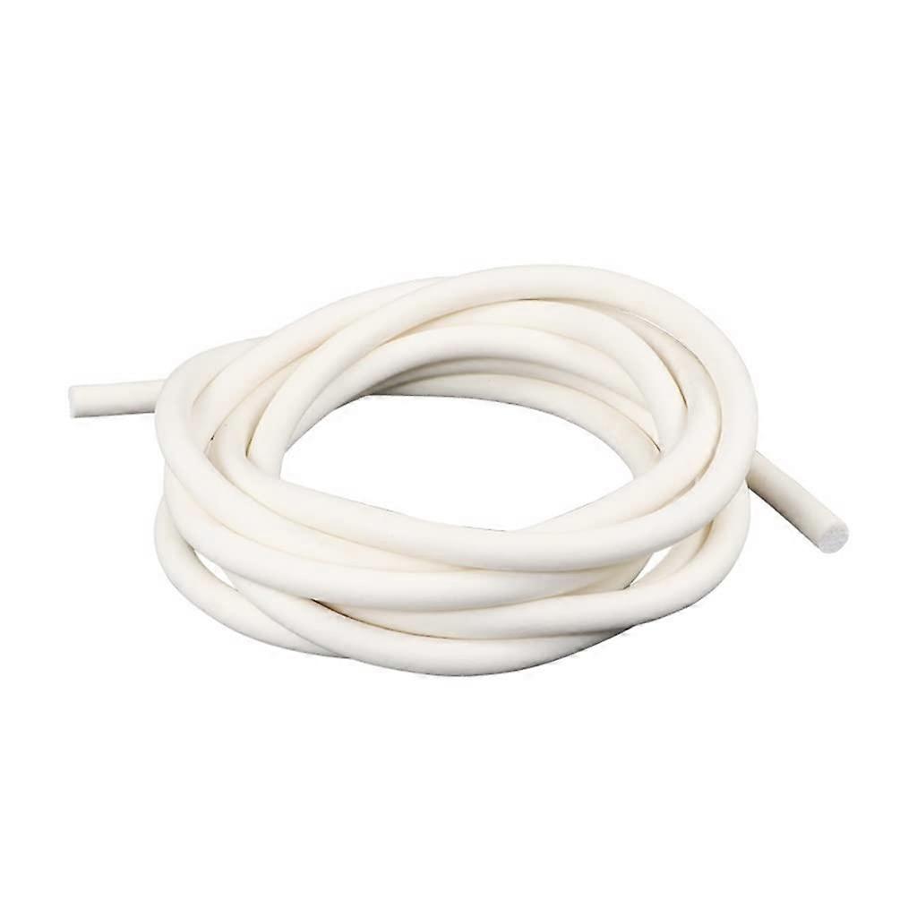 Silicone foam sponge cord, 1m white, round, solid, for car door and window fittings, waterproof