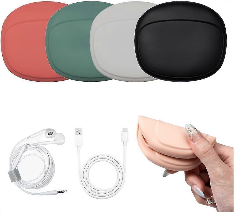 4pcs Multifunctional Silicone Headphone Organizer, Mini Key