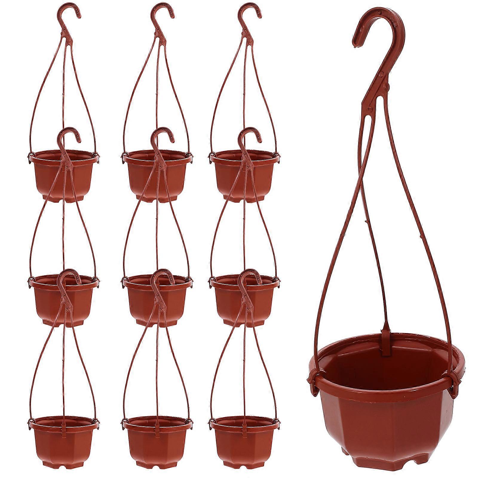 Garden Hanging Baskets Flower Pots Holders Homeowners Suitable 28.00X9.80X9.80CM 10 Sets