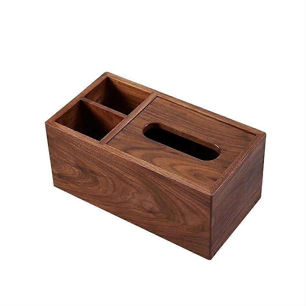 Tissue Box And Napkin Dispenser In Walnut Wood Multiple Sizes For Home Office Hotel 26.5 x 12.6 x 10.5 cm