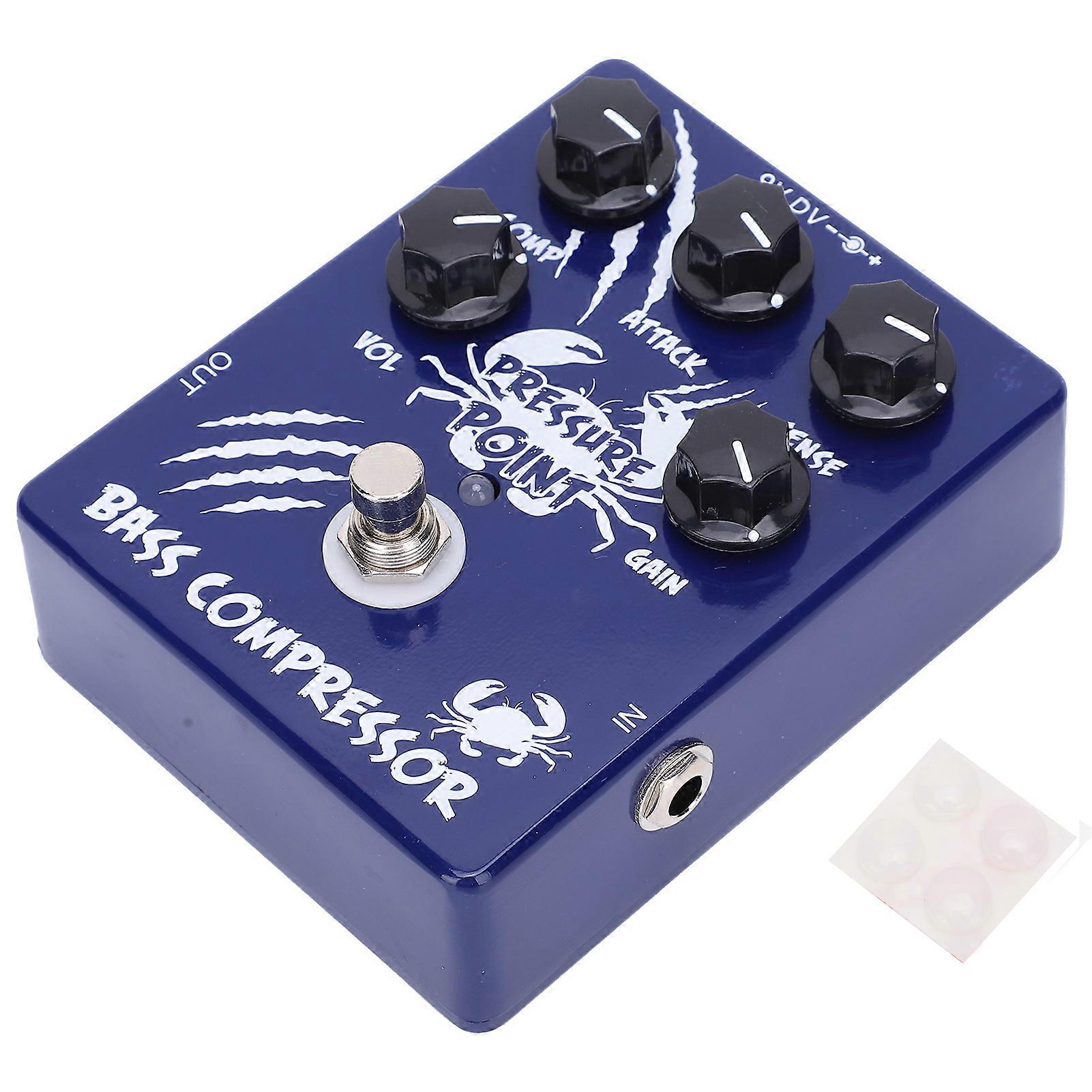 Bass Compressor Pedal Pressure Point Effect True Bypass AluminiumAlloy Shell CP45