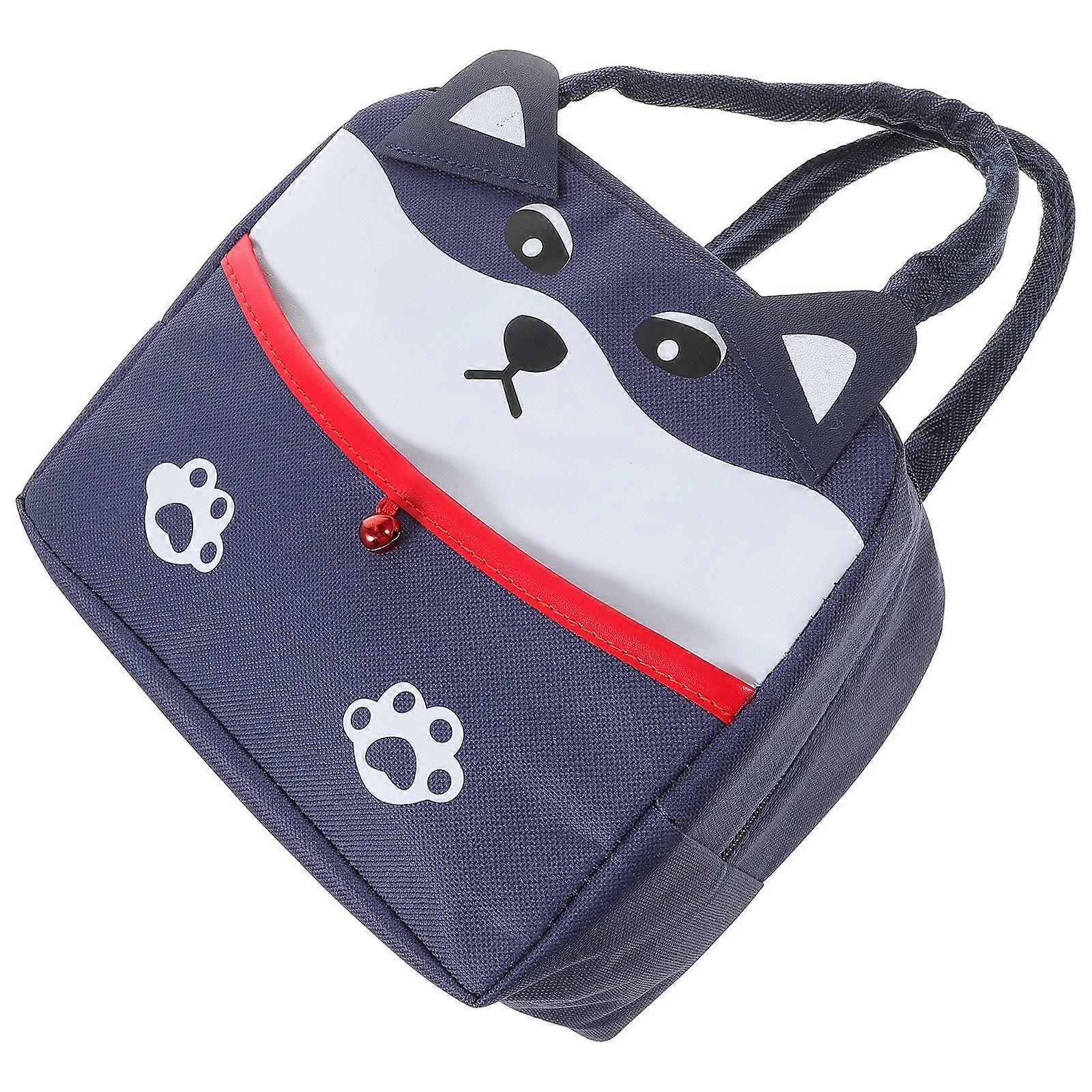 School Lunch Box Storage Bag Practical Bento Insulated Bag Children Work Rectangular Waterproof Zipper Seal 1Pcs