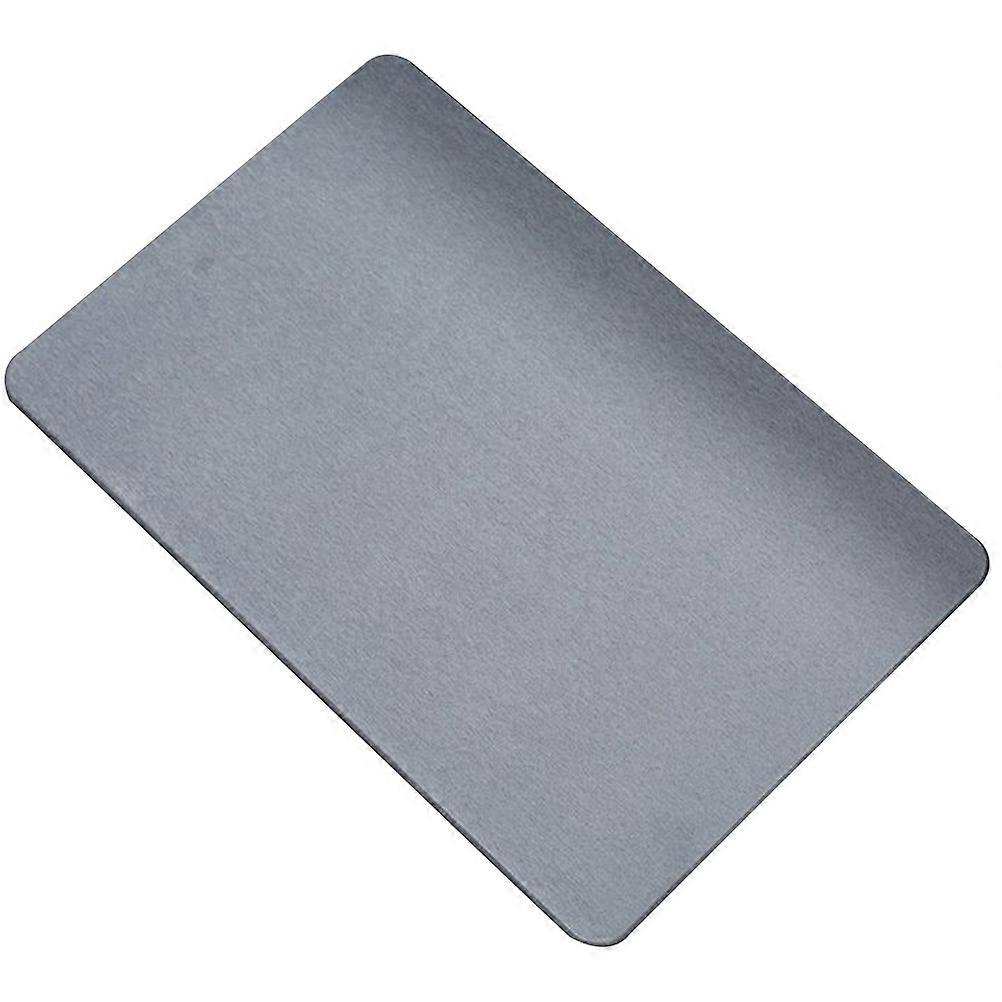 Water Absorption Non-Slip Mat Rectangular Grey 40X30X1CM Diatom Ooze Simple Style Bathroom Use 1Set