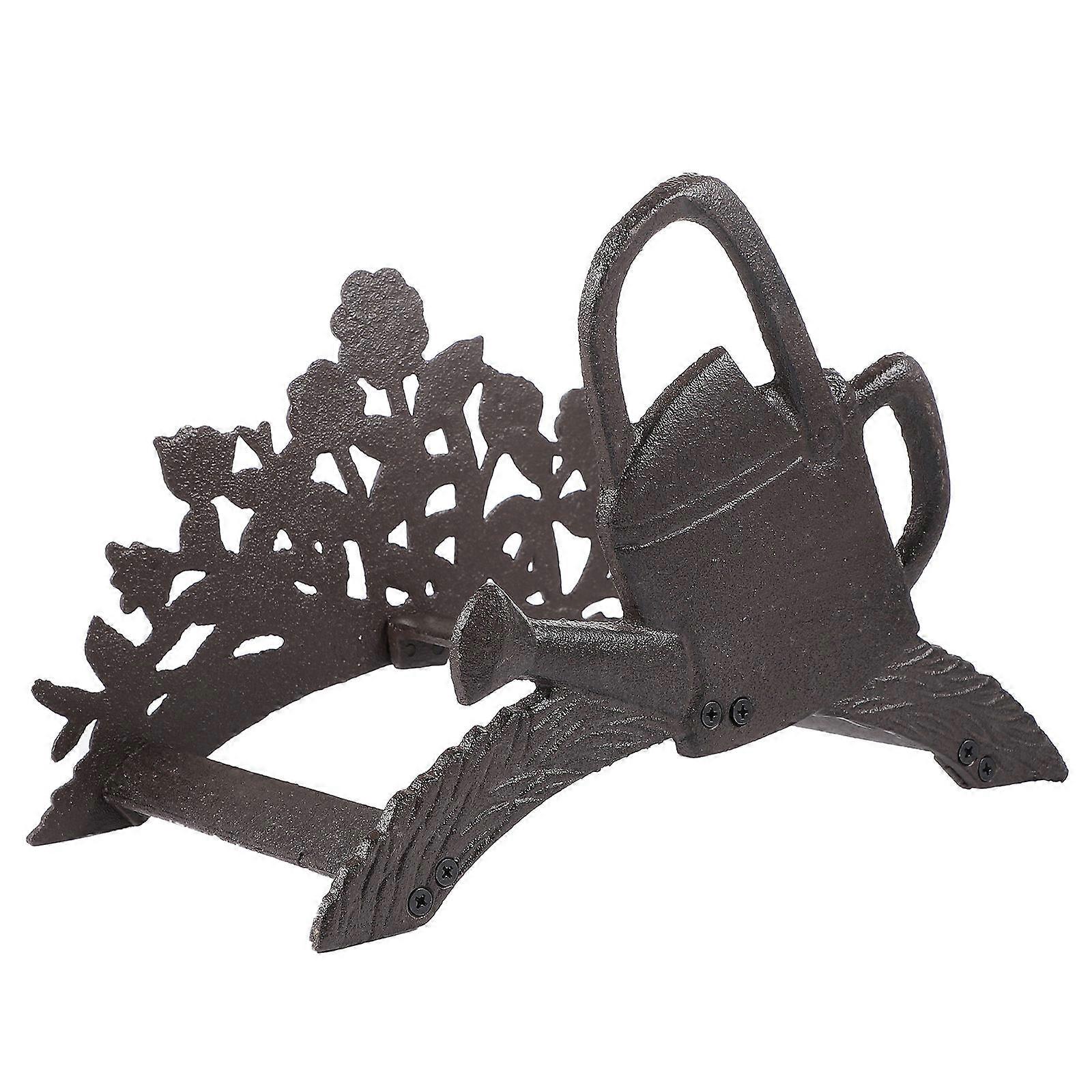 Hose Hanger Hook Cast Iron Storage Bracket Garden Home Use 31X17cm Square Shape Prevent Tangles 1Set