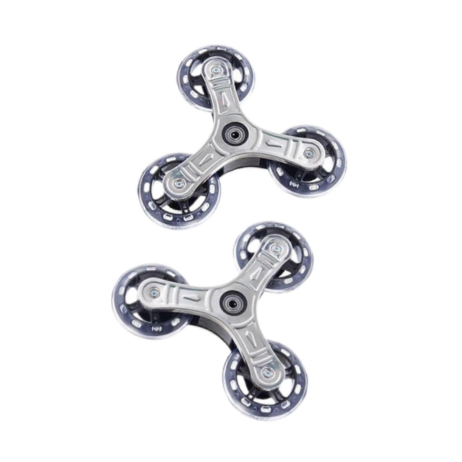 Stair Climbing Triangle Wheels - 2 Pack, High-Performance Trolley Accessories, Heavy-Duty Load Capacity, Easy Installation