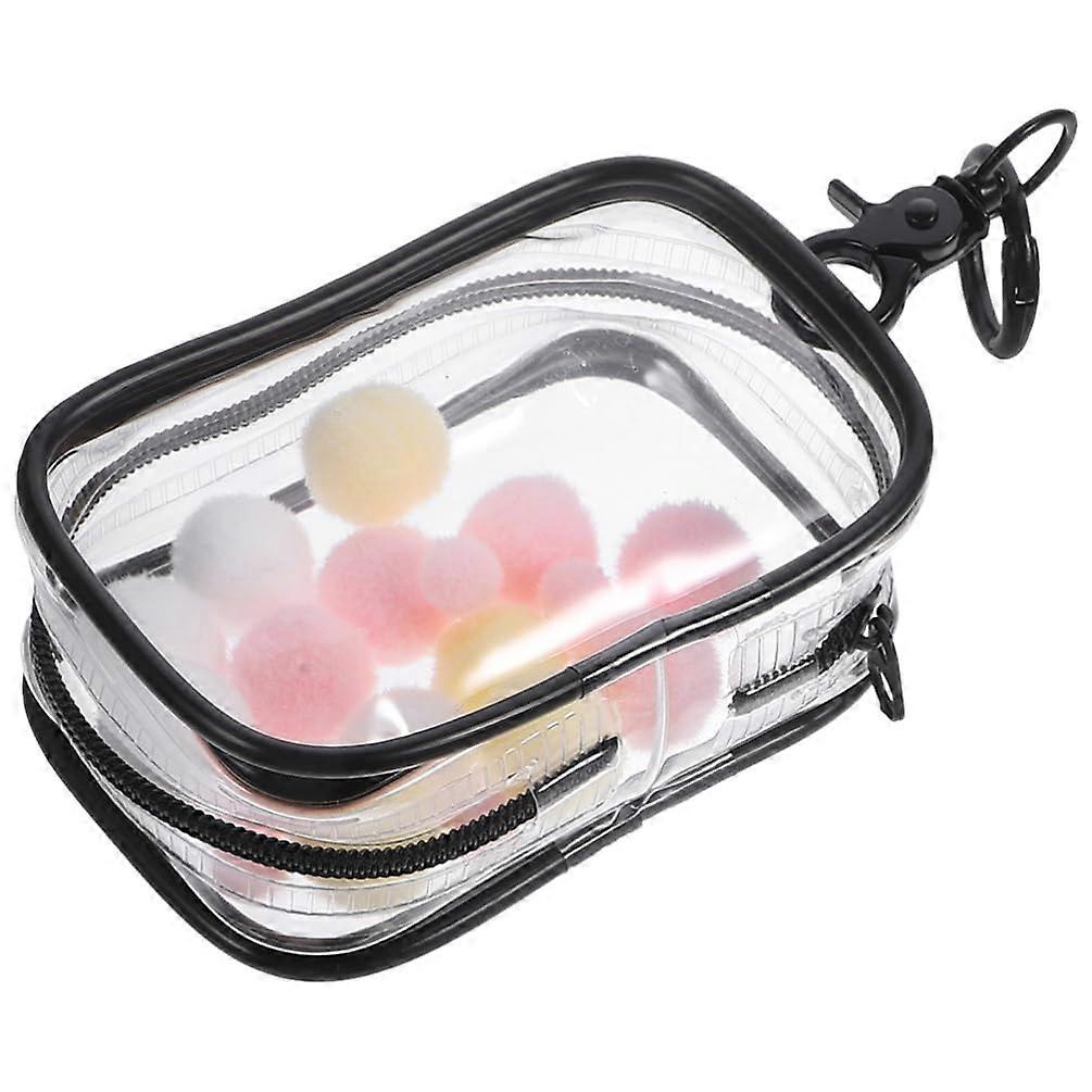 Transparent Figure Presentation Bags with Key Fob Portable Blind Boxes for Hanging Small Dolls Dustproof Collectibles Display Case Doll Storage Box