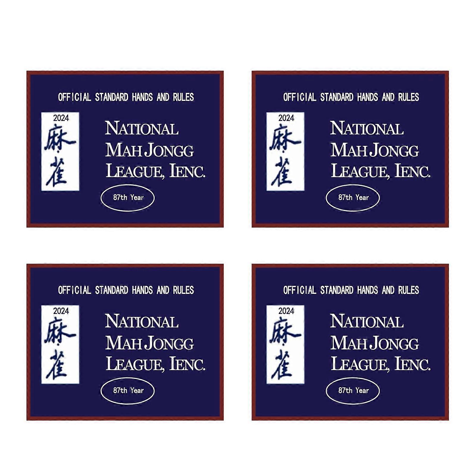 Mahjong rule cards 2024 large national rules and hands for family game 4-piece (Single Color C)