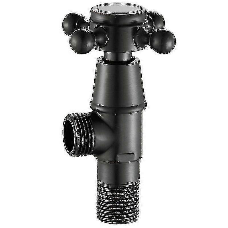 Black angle valve for faucet connection, 1 piece