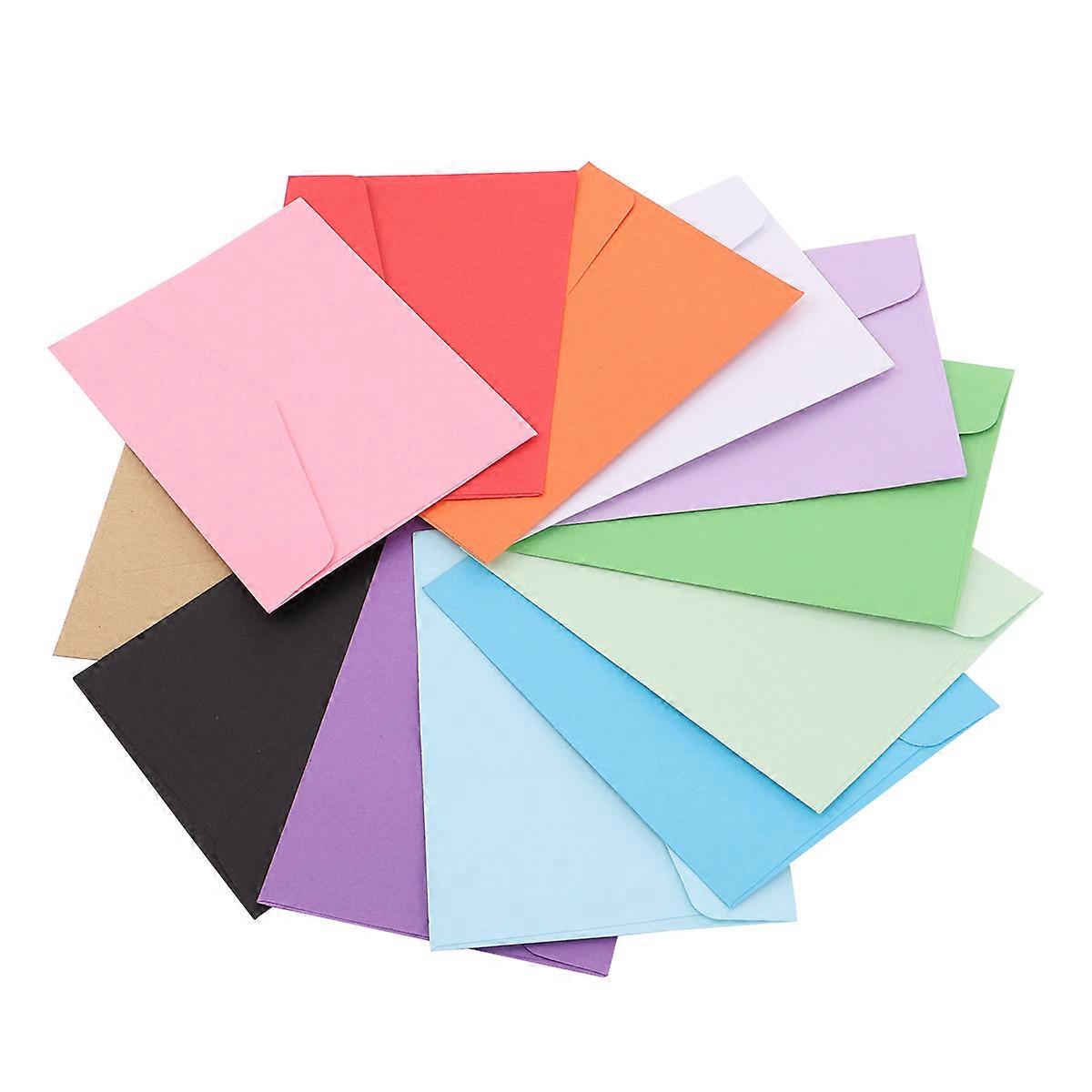 Mini Stationery Envelopes Small Money Envelopes Greeting Message Decoration Assorted Color 120Pcs