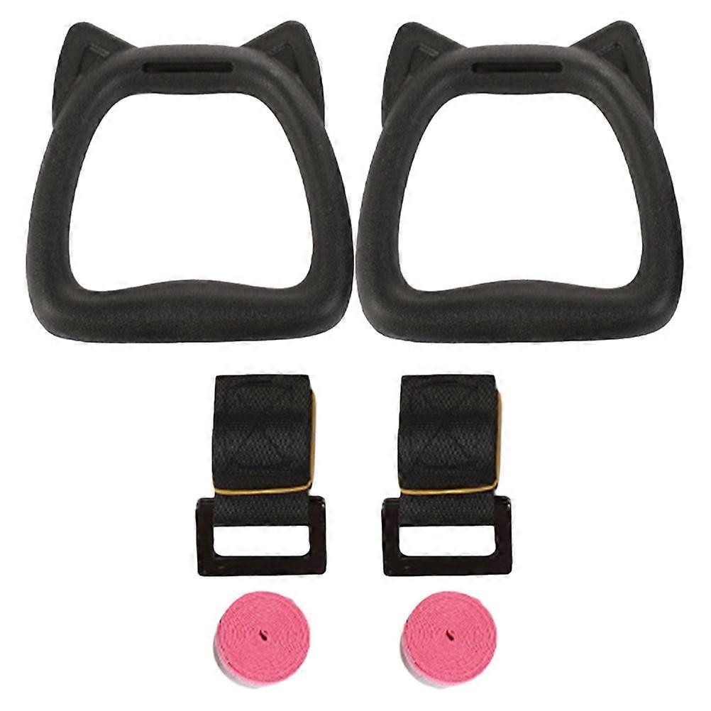 Training Device Gymnastic Rings with Straps Adjustable Straps for Indoor Training 1 Set