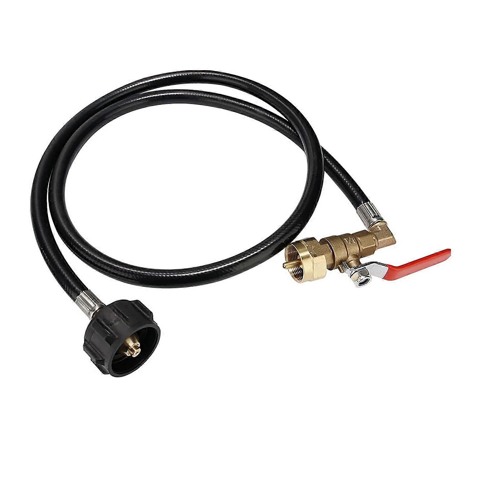Propane refill adapter hose for 0.5 kg propane tanks, propane extension hose, propane refill hose, control valves