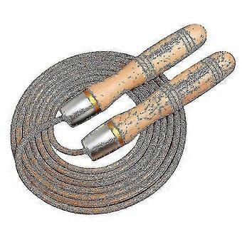 de universele metalen lager verstelbare lederen springtouw (1 stuks, houtkleur)