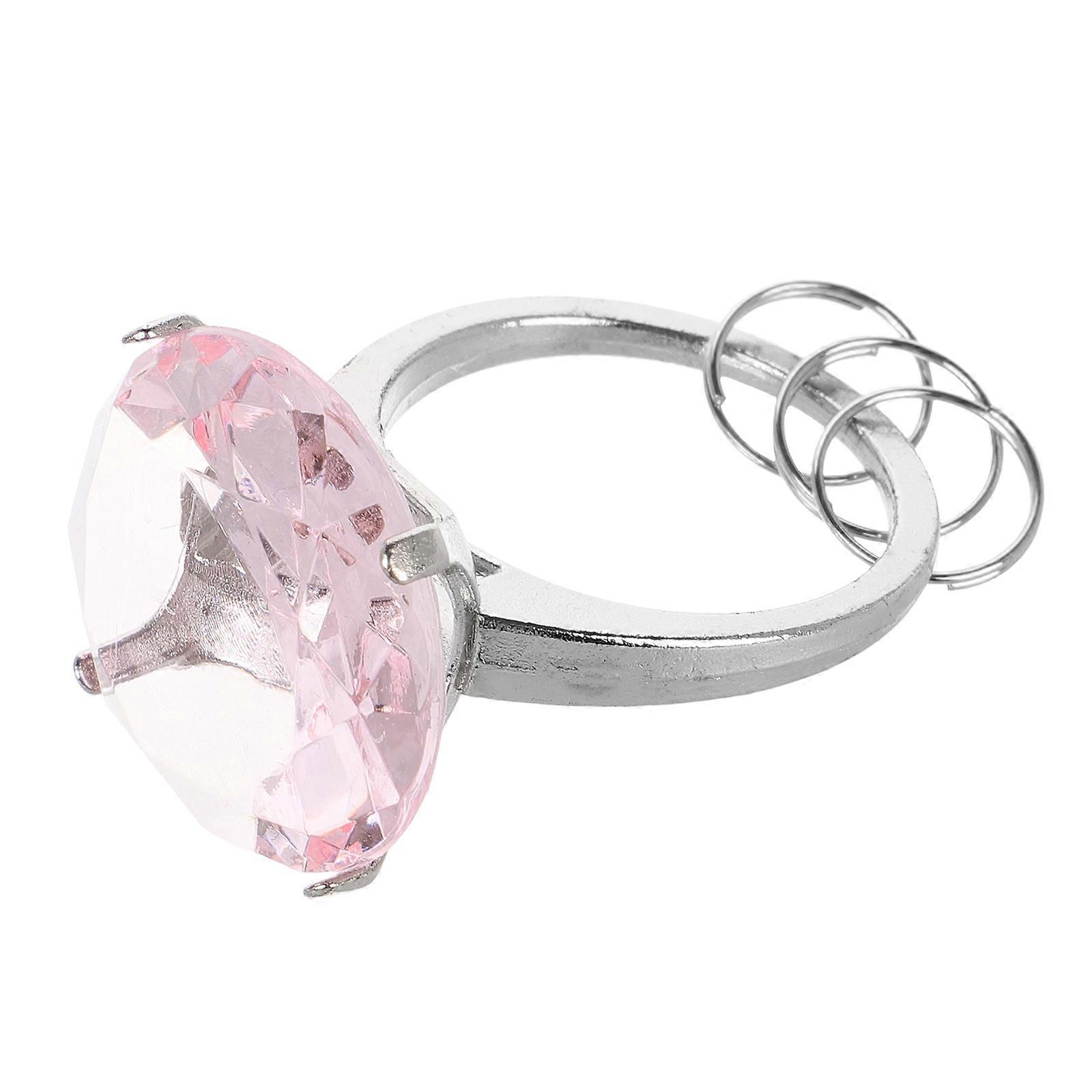 Big Diamond Engagement Ring Keychain Keyring Holders Wedding Romantic Her