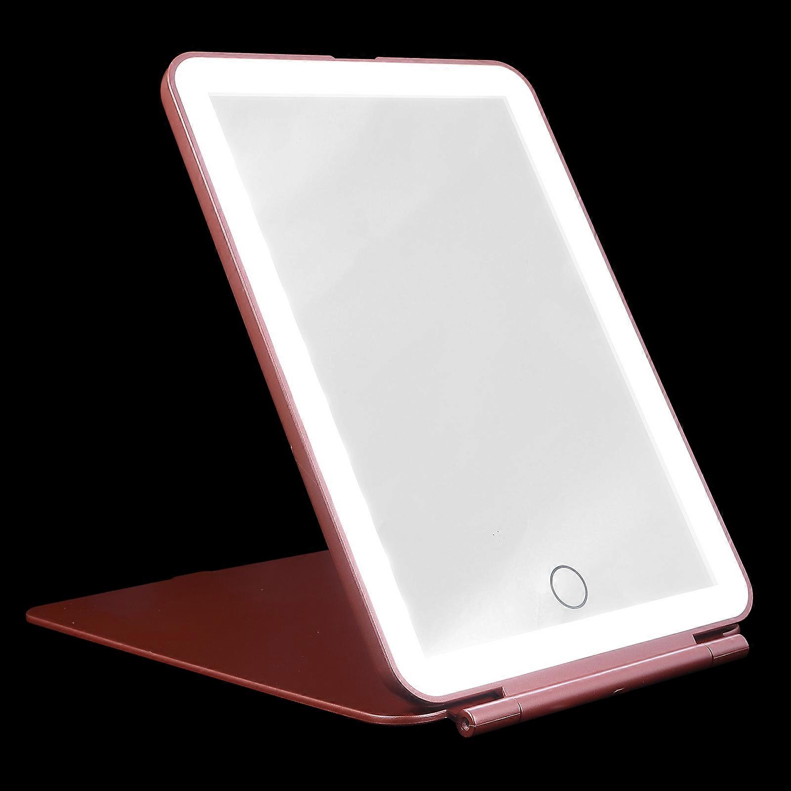 1 Set LED Lighted Makeup Mirror Foldable USB Rechargeable Mirror