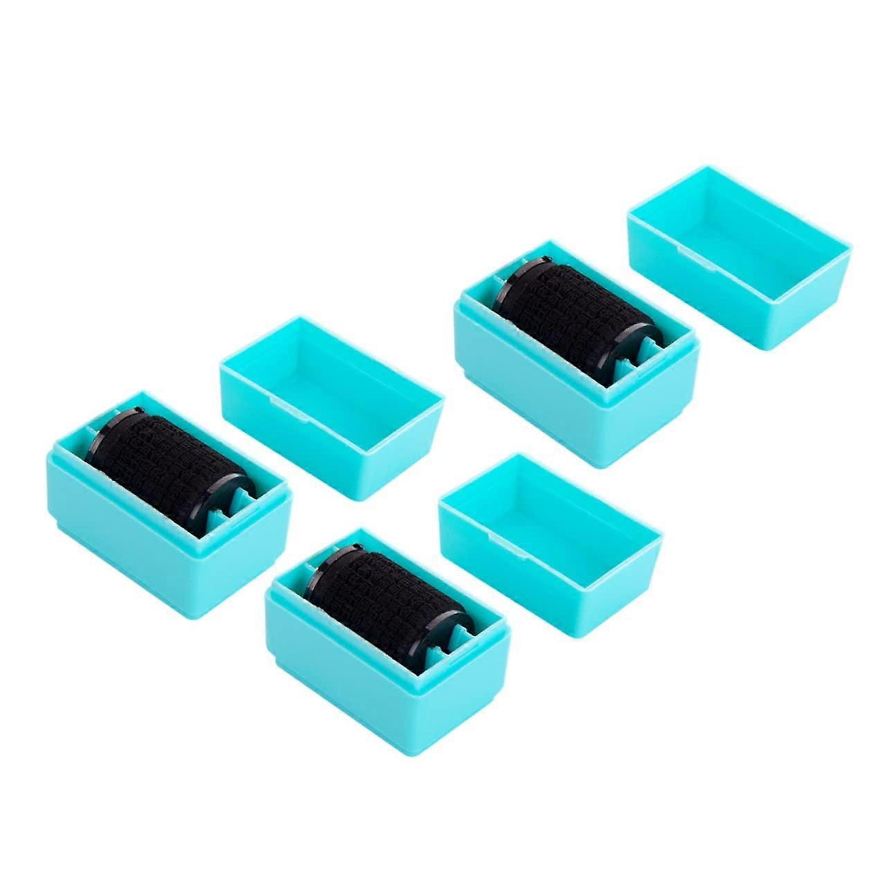 Identity Theft Protection Stamp Pack of 3 Self-Inking Roller Stamps with Messy Code Ink for Secure Document Privacy