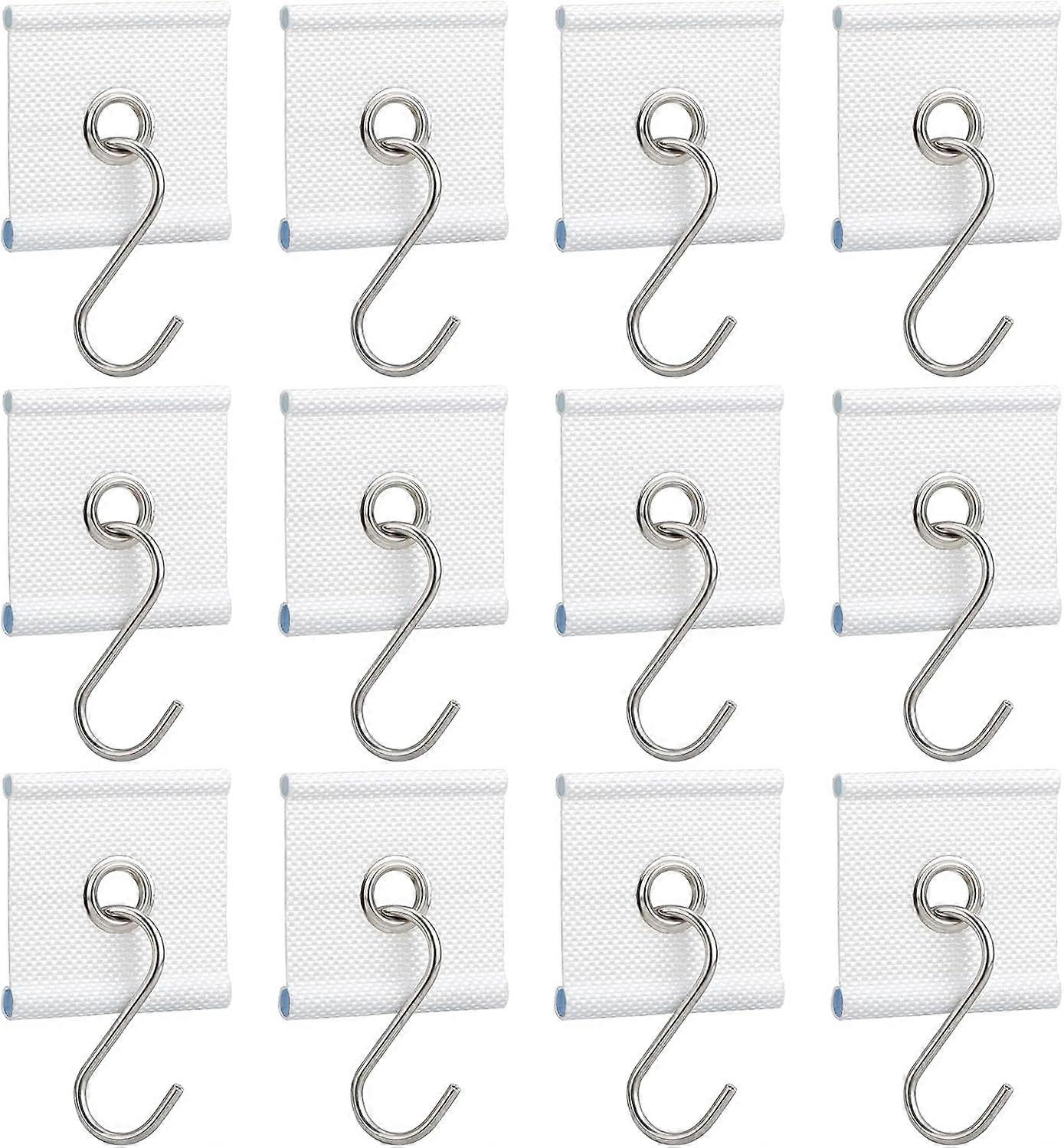 12pcs Awning Rail Eyelets S Shape Hooks for Caravan, Camping Tents