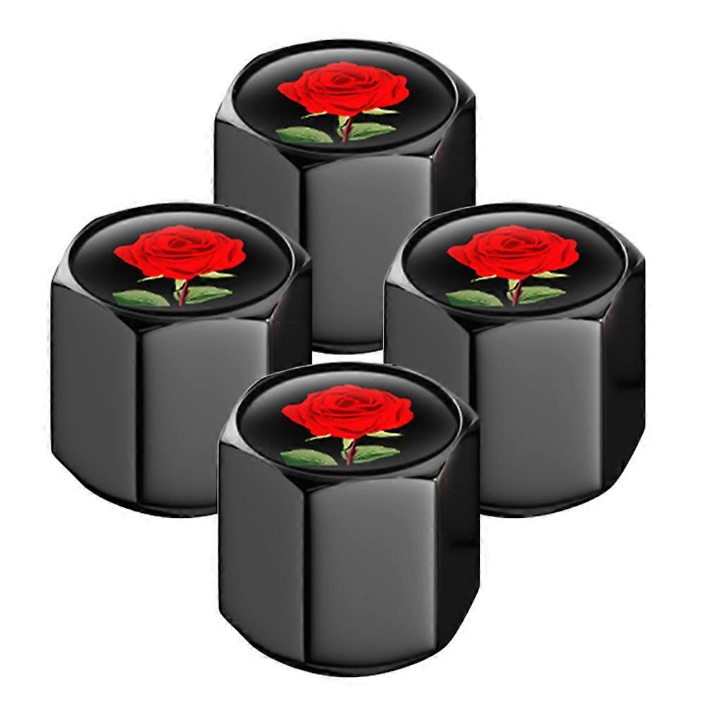 Vehicle Tire Maintenance Valve Caps Round Shape Durable 4Pcs