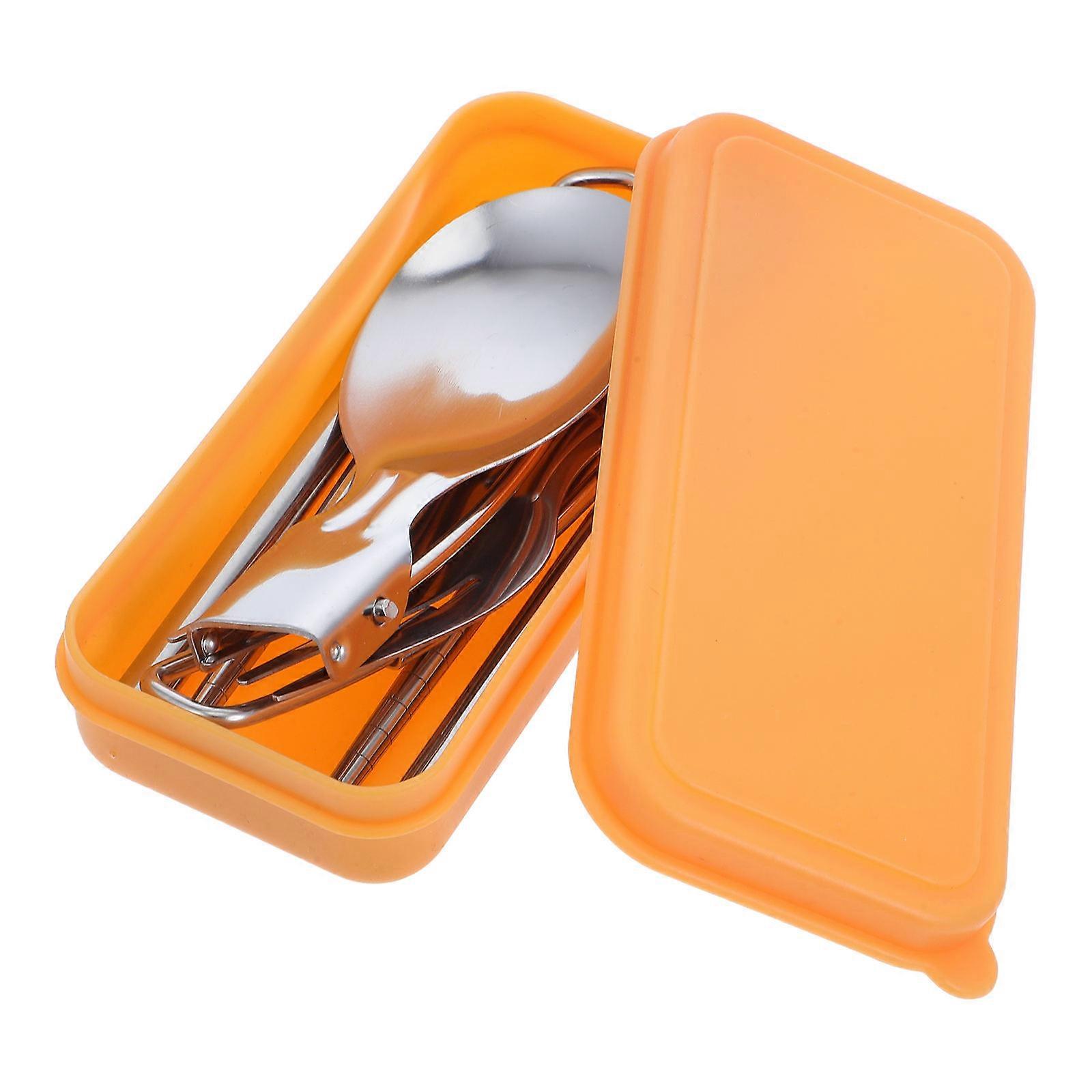 Camping Pan Stainless Steel Utensils Set Travel Chopsticks Portable Reusable 1Set