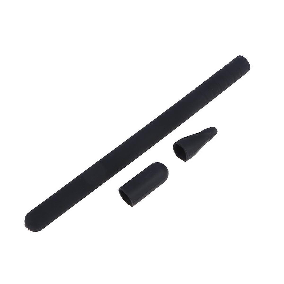 Capa de Silicone para Caneta Stylus Proteção Profissional Compatível com Apple Pencil 2 Preto 0,5 polegadas