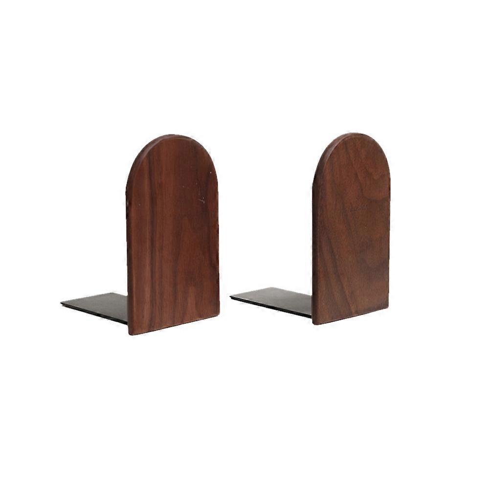 Brown Composite Material Bookends for Shelves Ideal for Organizing Books and Magazines in Home Office or Library
