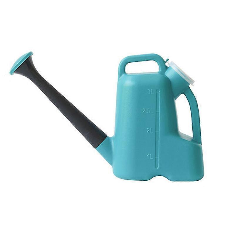 Blue Plastic Watering Can for Home and Garden Comfortable Pour Durable Large Capacity 3L