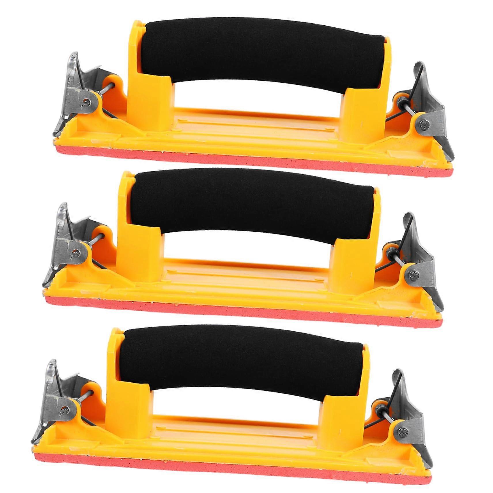 3-Piece Sanding Paper Holder with Sponge Grip, Non-Slip Sanding Tool for Effective and Comfortable Sanding, Durable Design