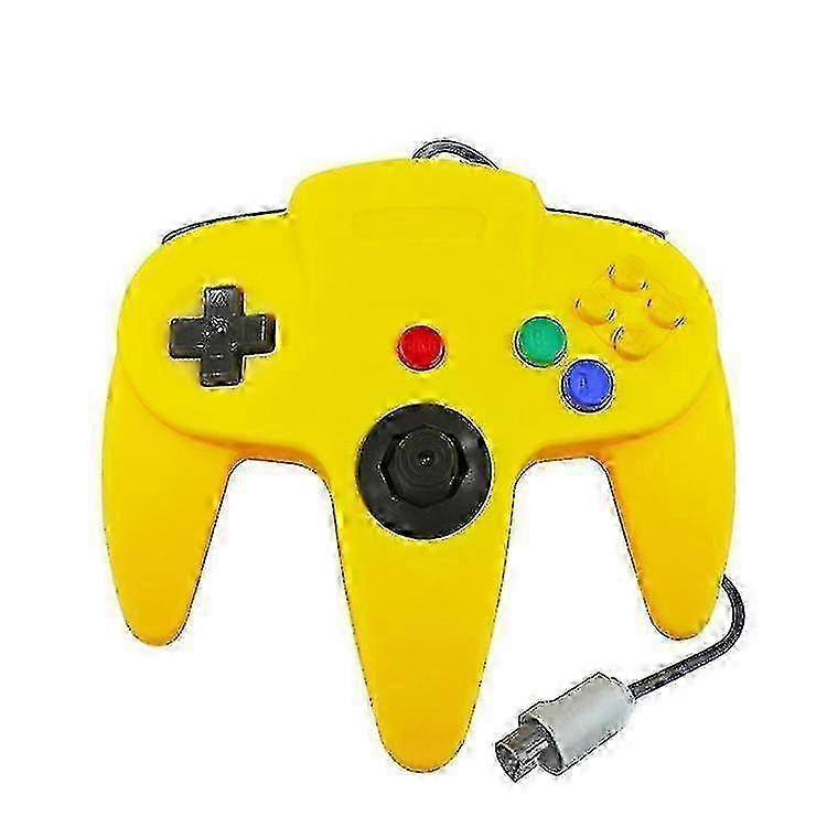 2025 Yellow Classic N64 Controller Retro Wired Game Pad Controller Joystick