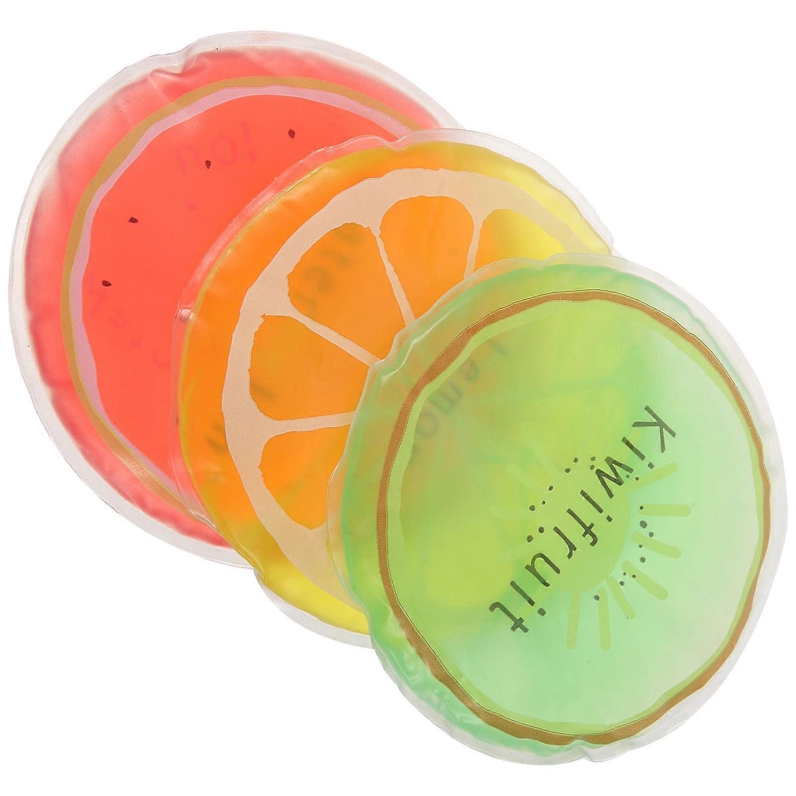 12pcs Reusable Gel Ice Packs for Cold Compress Relief – Cute Fruit Design Bags for Adults, Swelling and Injury Care