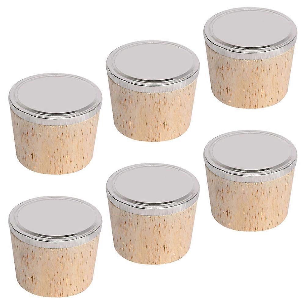 6pcs Smooth Polished Wooden Stoppers for Water Bottles, Kettles, and Insulated Jugs Replacement Caps and Plug Covers for Household Use
