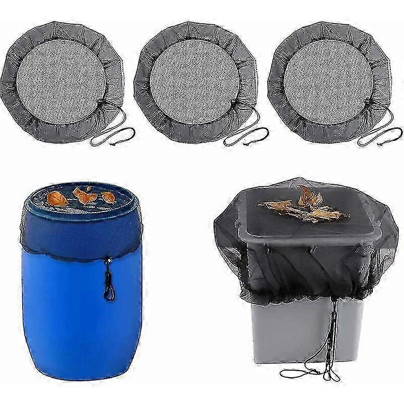 3-Piece Rain Tank Net: Drawstring Cover for Water Tank - Protects Against Leaves and Mosquitoes - Diameter: 3 PcsEdition 0724