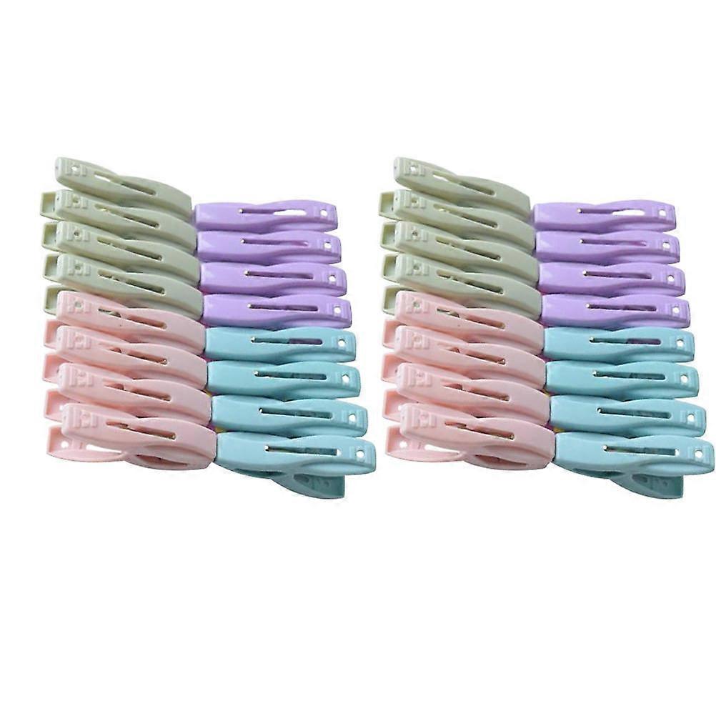 Laundry Clips for Fastening Clothes Together Assorted Color Plastic Clip with Smooth Edge and Strong Clamping Force 48 Pcs