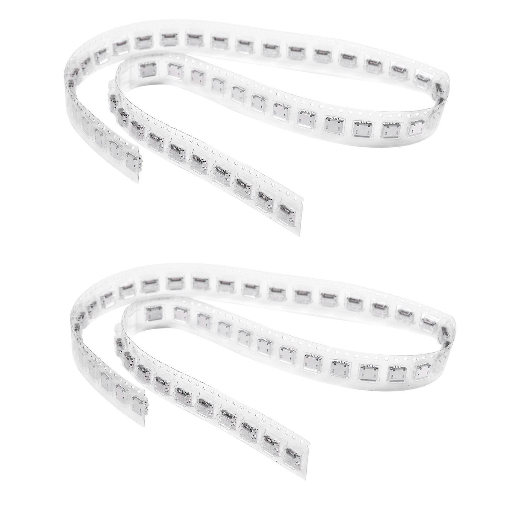 100 Pcs PCB SMT Micro-USB Type B 5Pin Female Socket Adapter Jack