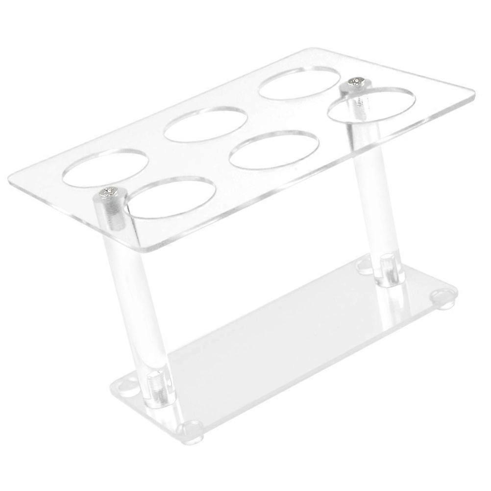 Acrylic Ice Cream Cone Holder for Storage Use Transparent with 6 Holes for Mini Cones 6 holes