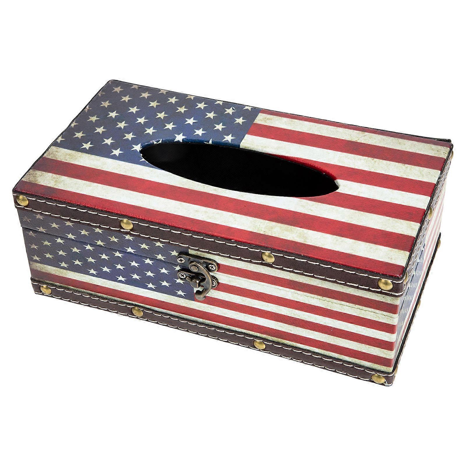 European Style Tissue Box Home Tissue Case with Rose Pattern