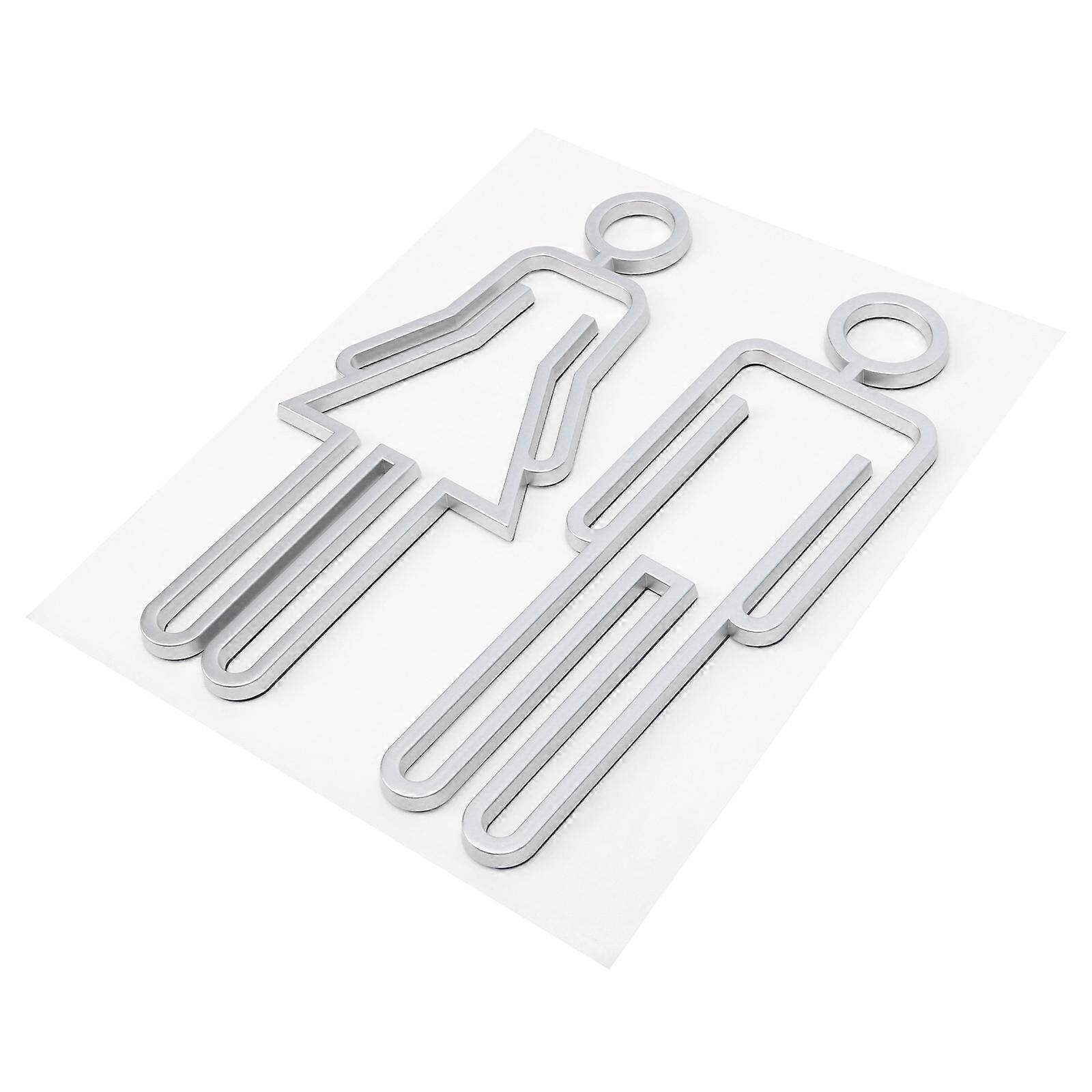 Toilet Identification Plates Suitable For Restroom Use With Rectangular Shape And Simple Design Reliable 1 Pair