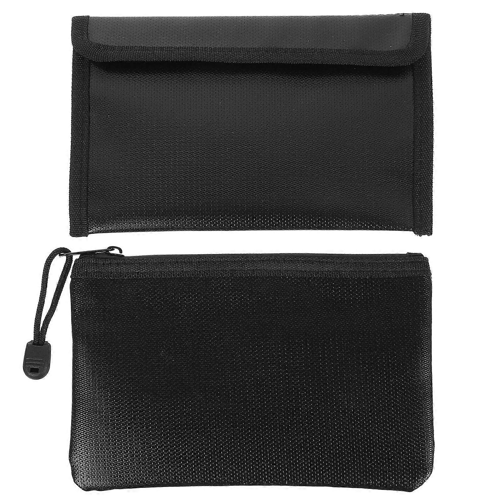 Feuerfester Dokumentenhalter Aktenorganisator Reißverschlusstasche Hitzebeständig für Büro Schule Reisen Verwendung 2pcs Set