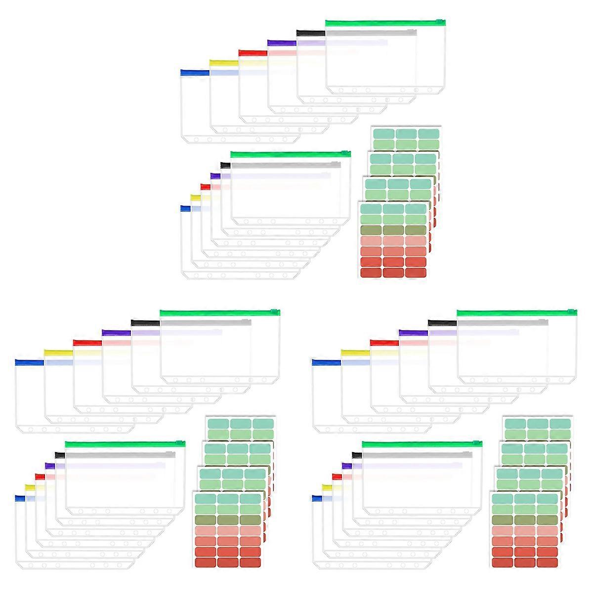 12pcs A5 Binder Pockets 6 Hole A5 Binder Inserts