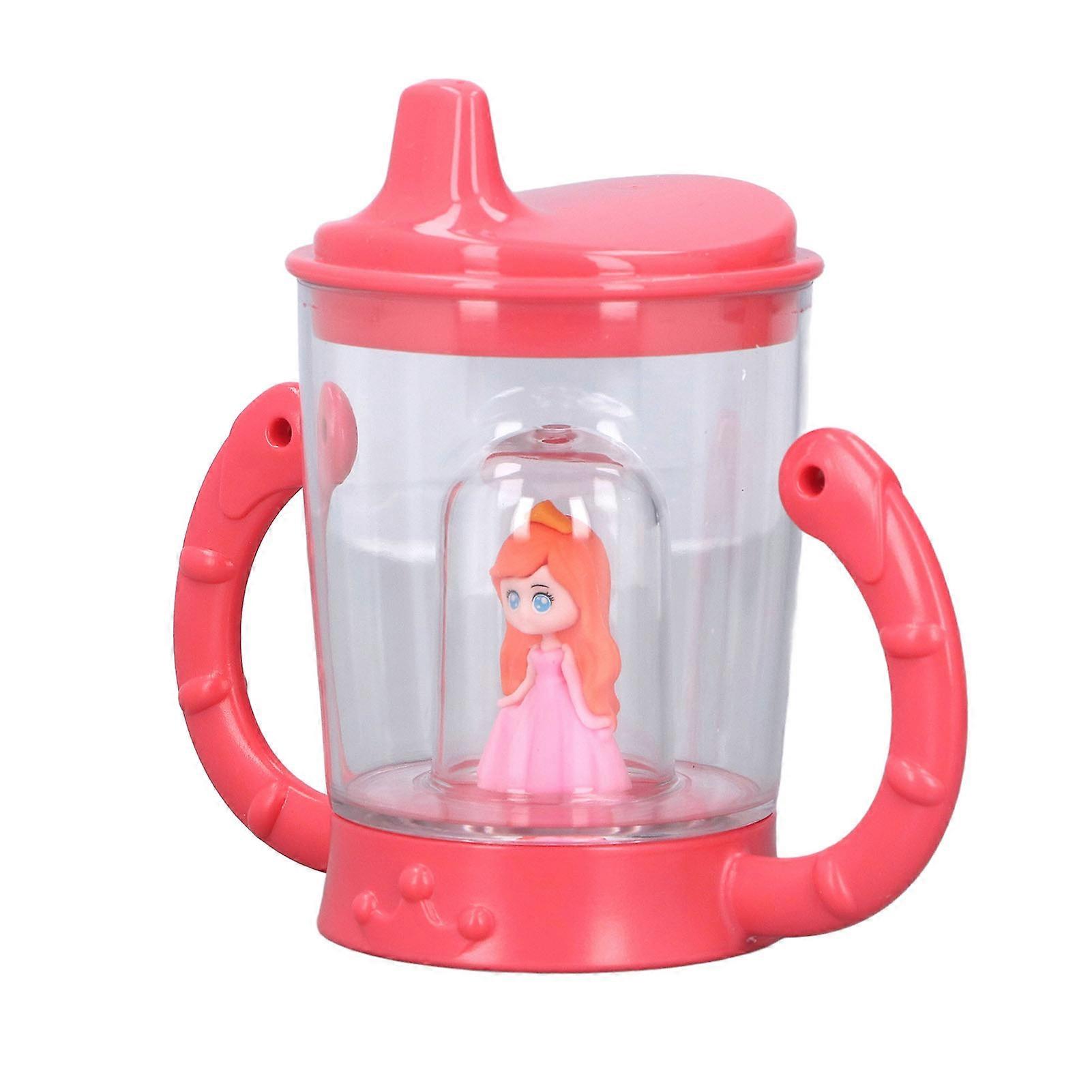 150ml Baby Learning Drink Cup Leak Proof Detachable Handle Spout Sippy Cup for Kids Toddlers Watermelon Red