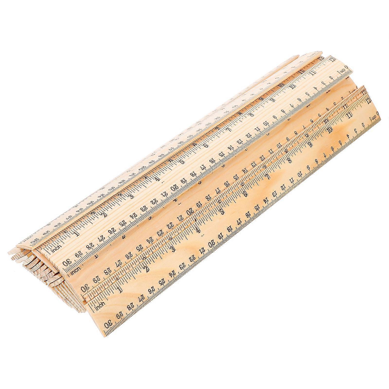 Khaki Plastic Measuring Ruler for Measuring 12 Inches Suitable for School and Home Use