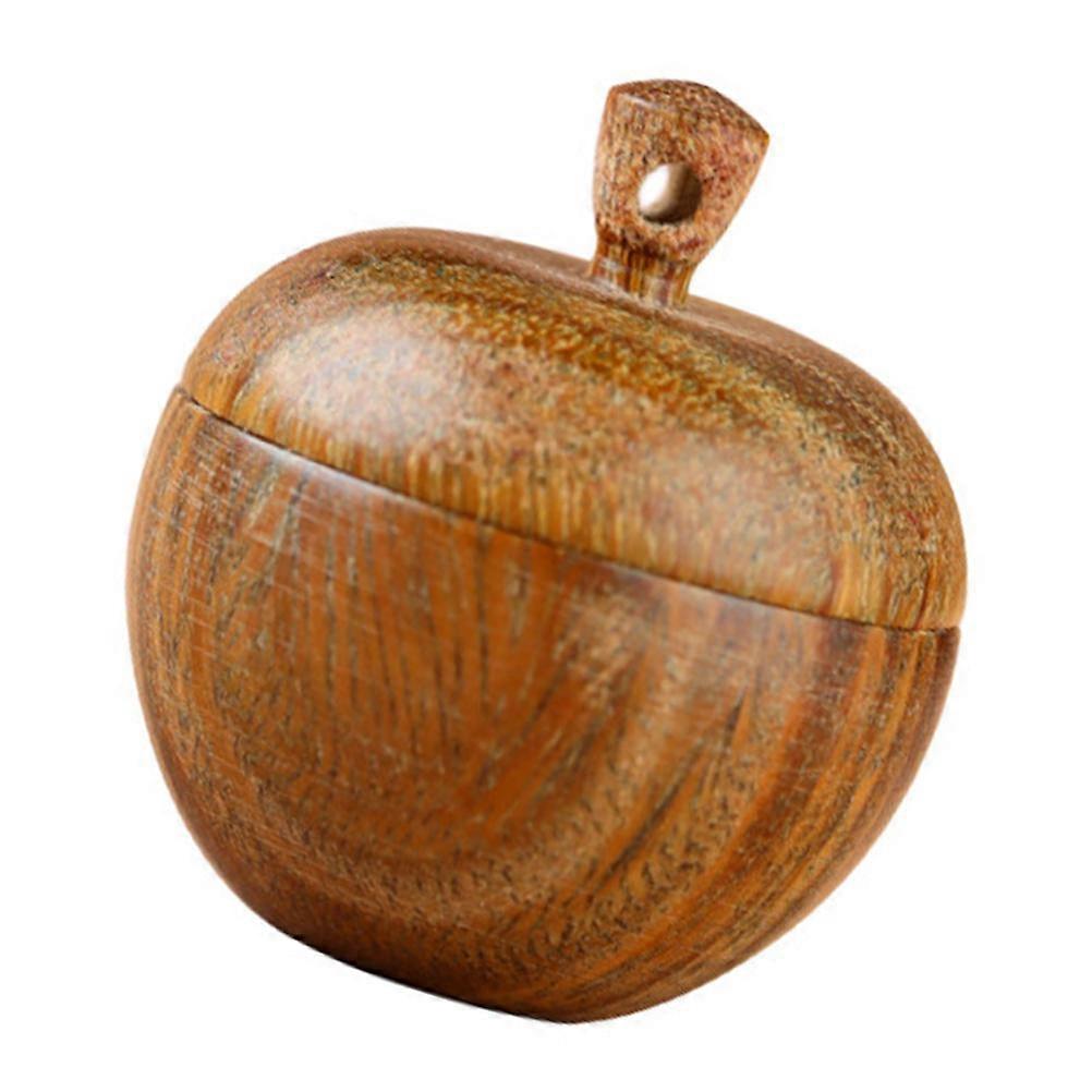 Carved Wooden Apple Keychain, Functional Sachet Box for Various Occasions
