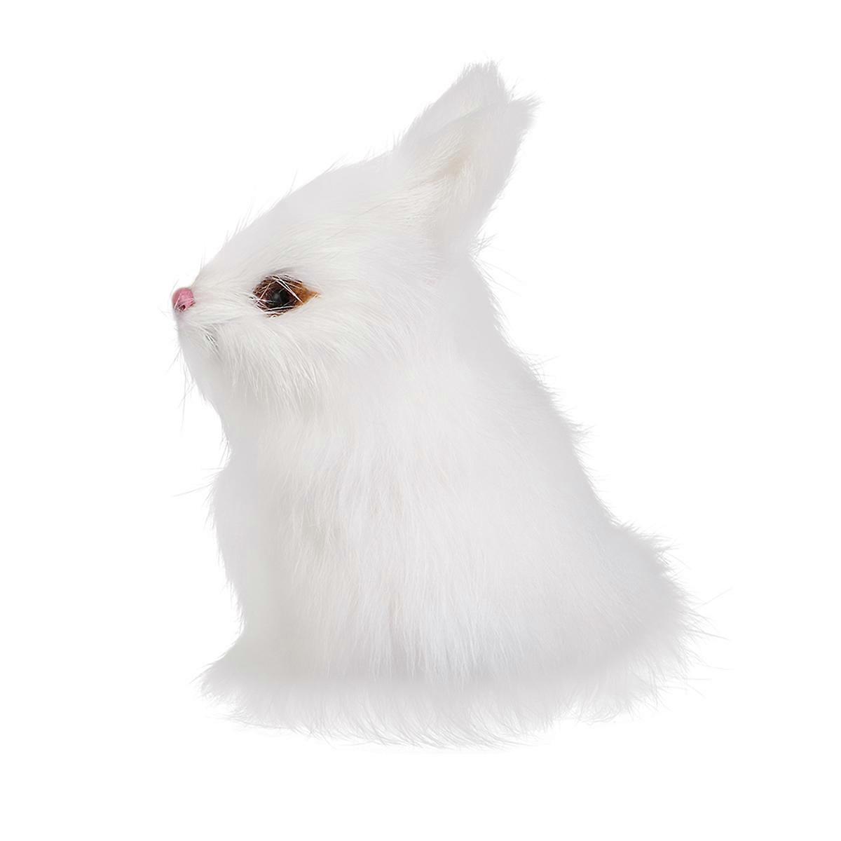 White Easter Bunny Model Ornaments for Home Decor Create Festive Atmosphere Mini Rabbit 6 Inches
