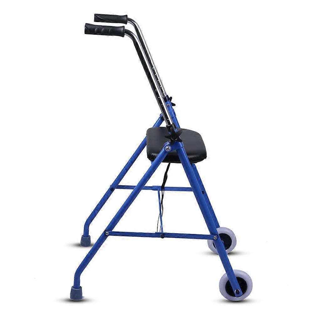 Foldable Walker With 4-Inch Wheels, Lightweight, Height-Adjustable, Travel Walker For Seniors And Adults
