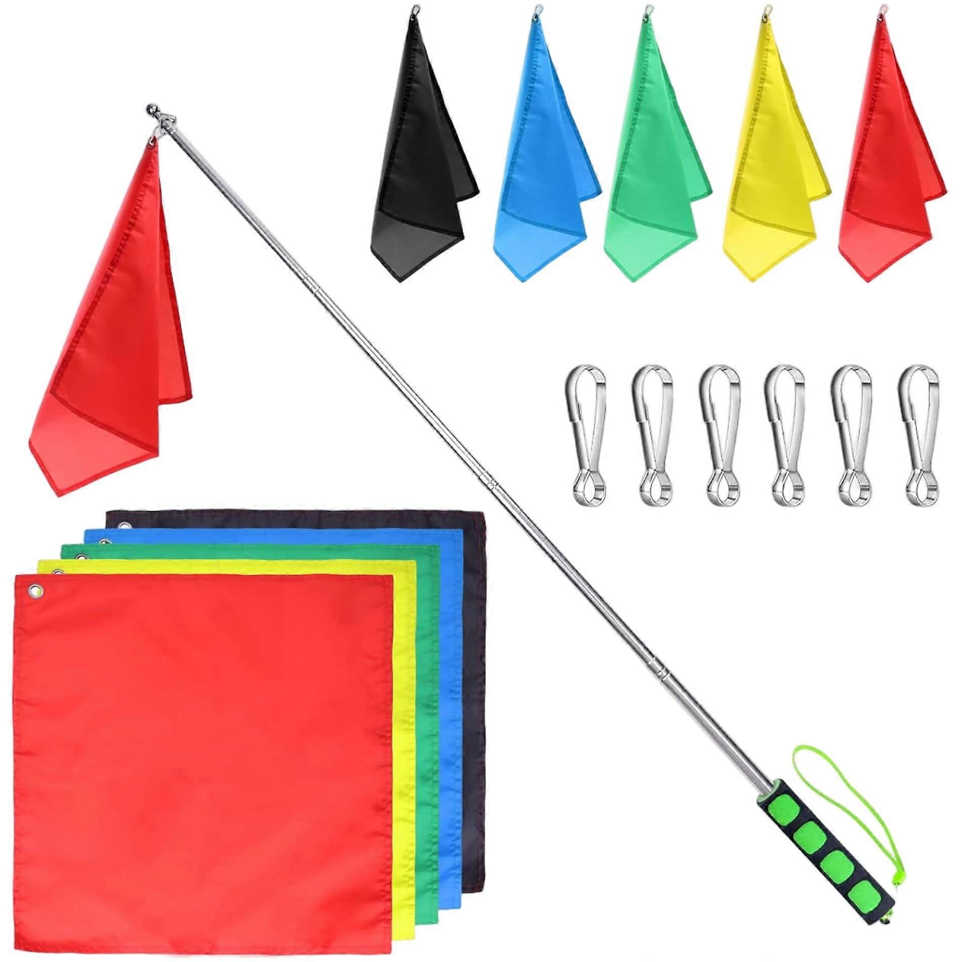 Horse Training Flag Set - 5 Pieces, 17 x 17 Inches, Durable Training Equipment for Equine Handling and Groundwork