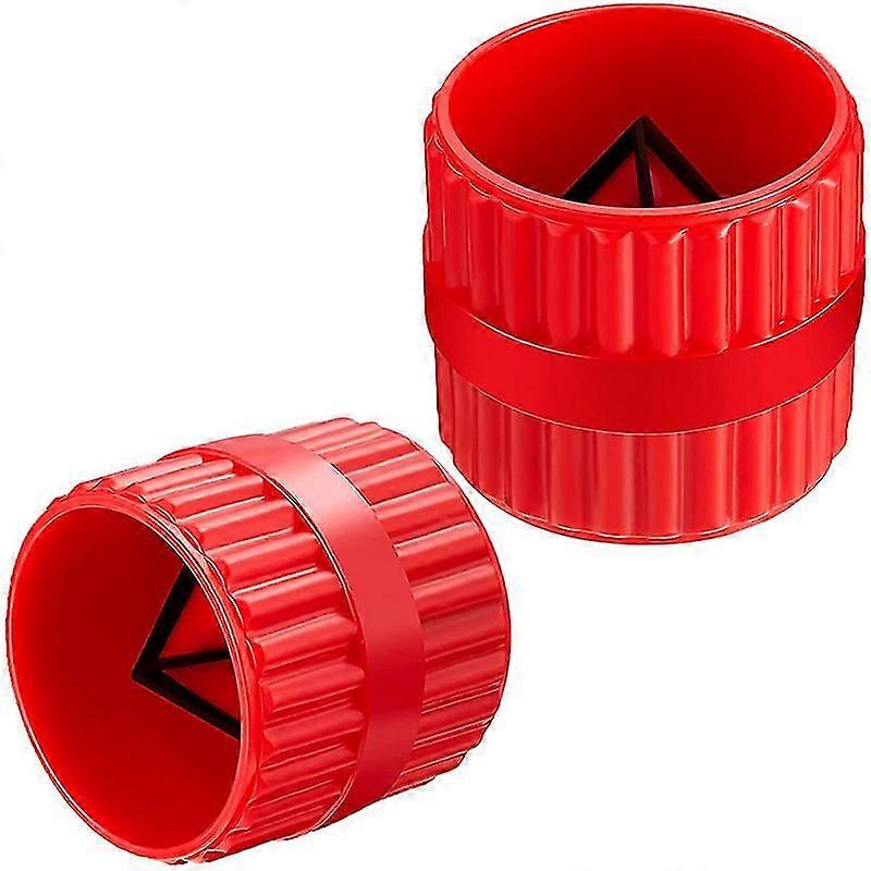 2 Pcs Tube Deburrer, Universal Pipe Deburrer, Inner Outer Reamer, Inner: 5-40mm, Tube Chamfering Tool, PVC Pipe Deburring Tool