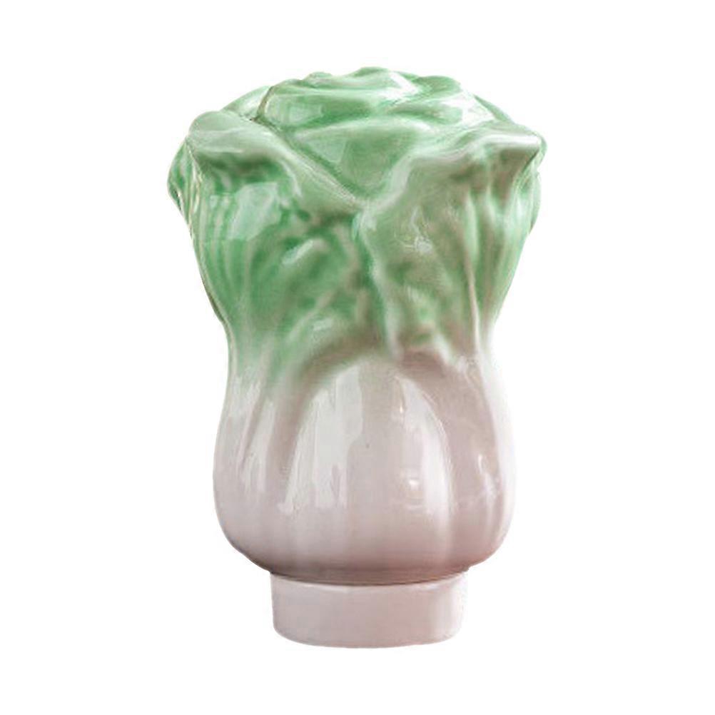 Cabbage Tea Jar Ceramic Container for Storage 1Pcs Green